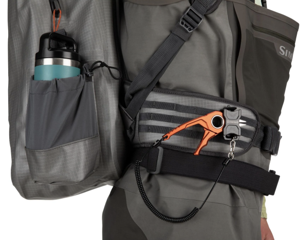 Simms Dry Creek Z Backpack, lightweight waterproof storage solution for anglers and adventurers.